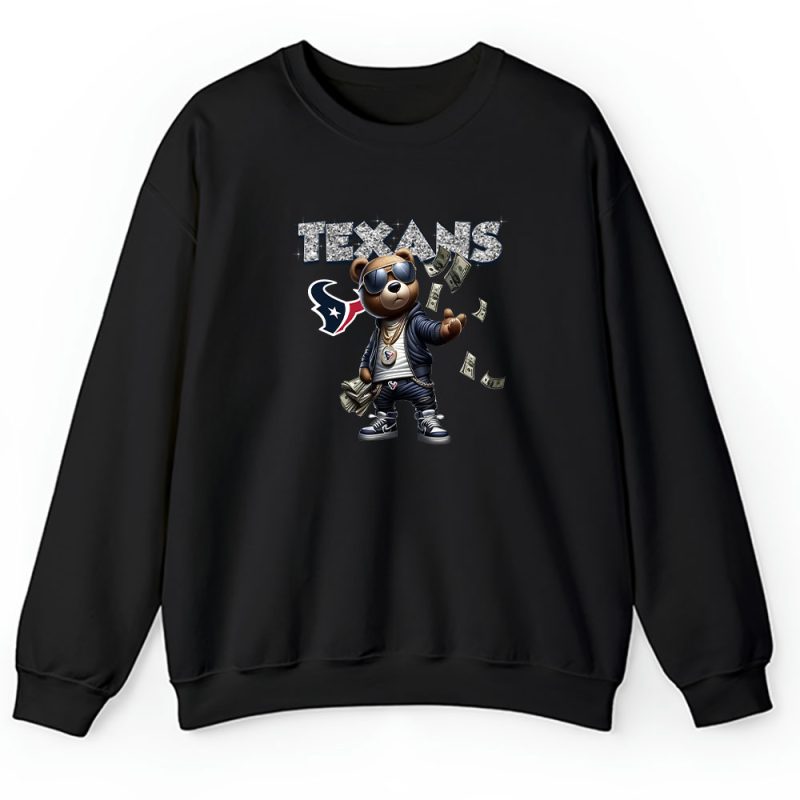 Teddy Bear Hiphop X Houston Texans Team NFL American Football Unisex Sweatshirt TAS8835