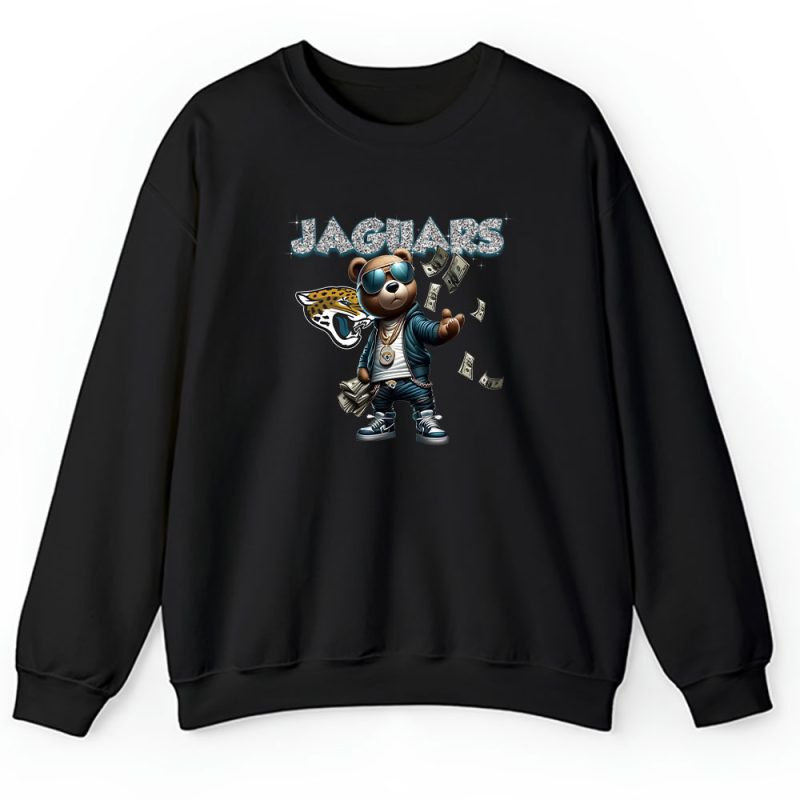 Teddy Bear Hiphop X Jacksonville Jaguars Team NFL American Football Unisex Sweatshirt TAS8837