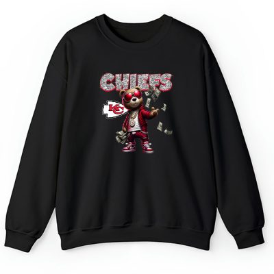 Teddy Bear Hiphop X Kansas City Chiefs Team NFL American Football Unisex Sweatshirt TAS8838