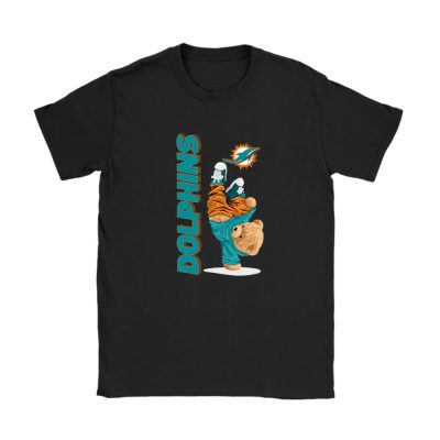 Teddy Bear Hiphop X Miami Dolphins Team NFL American Football Unisex T-Shirt TAT9212