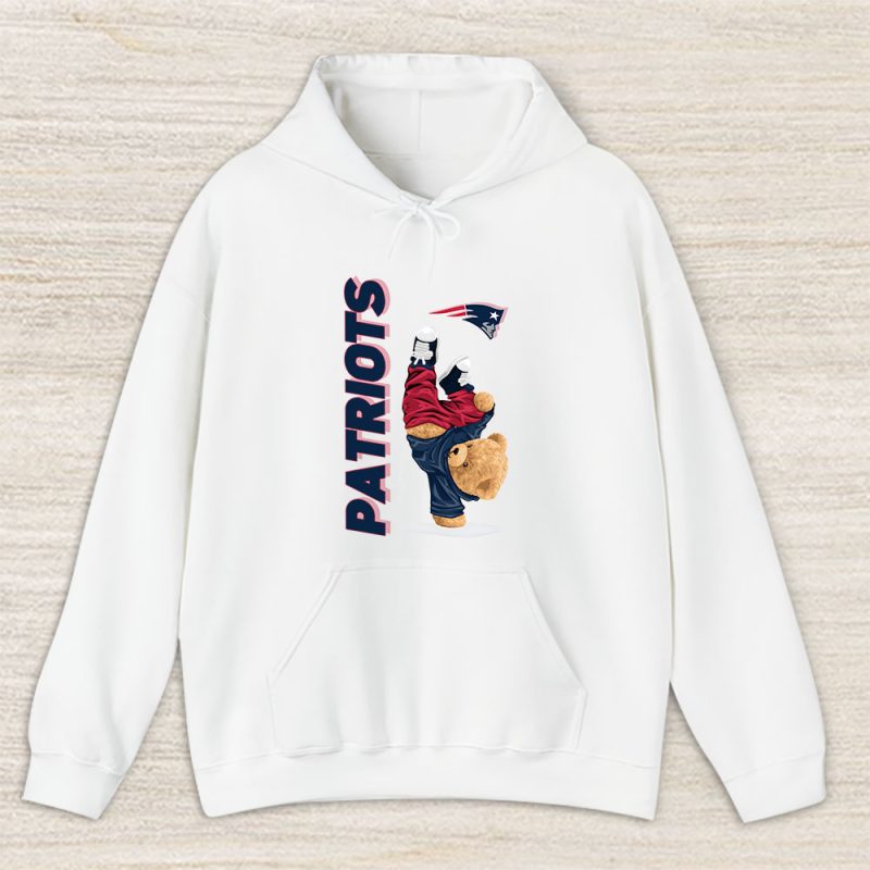 Teddy Bear Hiphop X New England Patriots Team NFL American Football Unisex Hoodie TAH9214