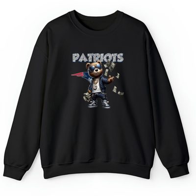 Teddy Bear Hiphop X New England Patriots Team NFL American Football Unisex Sweatshirt TAS8844