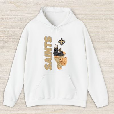 Teddy Bear Hiphop X New Orleans Saints Team NFL American Football Unisex Hoodie TAH9215