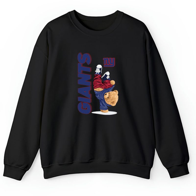 Teddy Bear Hiphop X New York Giants Team NFL American Football Unisex Sweatshirt TAS9216
