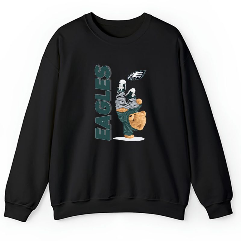 Teddy Bear Hiphop X Philadelphia Eagles Team NFL American Football Unisex Sweatshirt TAS9218