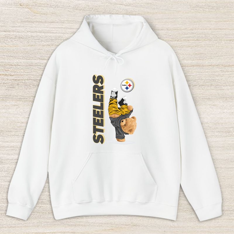 Teddy Bear Hiphop X Pittsburgh Steelers Team NFL American Football Unisex Hoodie TAH9219