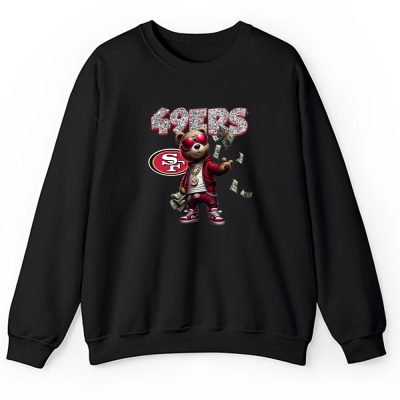 Teddy Bear Hiphop X San Francisco 49ers Team NFL American Football Unisex Sweatshirt TAS8851