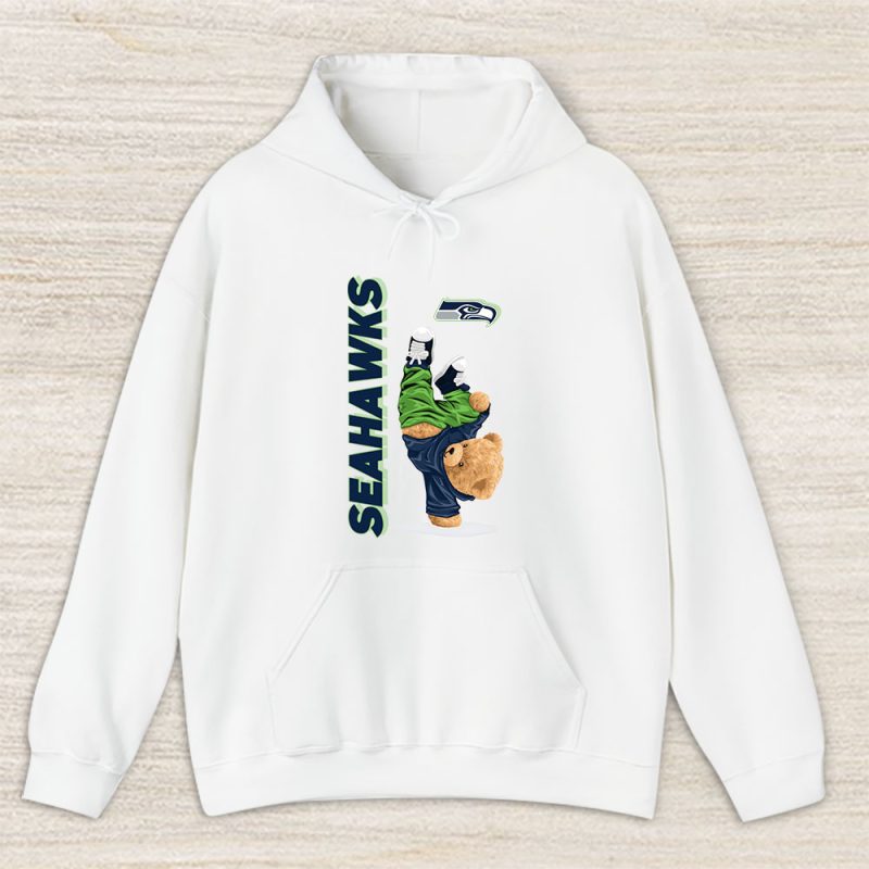 Teddy Bear Hiphop X Seattle Seahawks Team NFL American Football Unisex Hoodie TAH9220