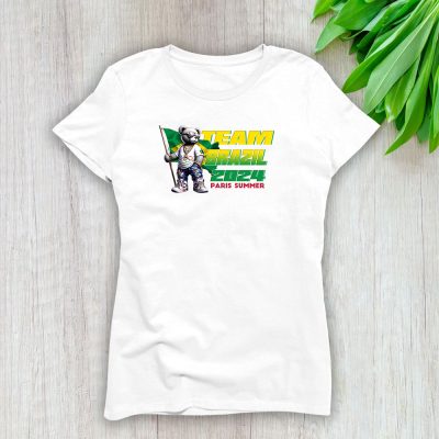 Teddy Bear Team Brazil X Olympic 2024 X Paris Summer Lady T-Shirt Women Tee LTL12818