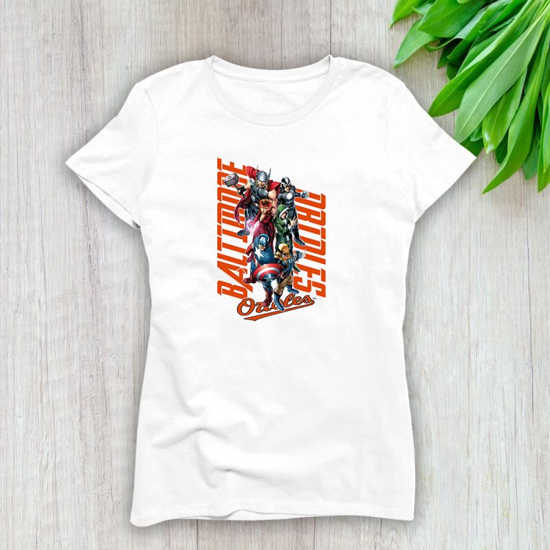 The Avengers MLB Baltimore Orioles Lady T-Shirt Women Tee LTL10195