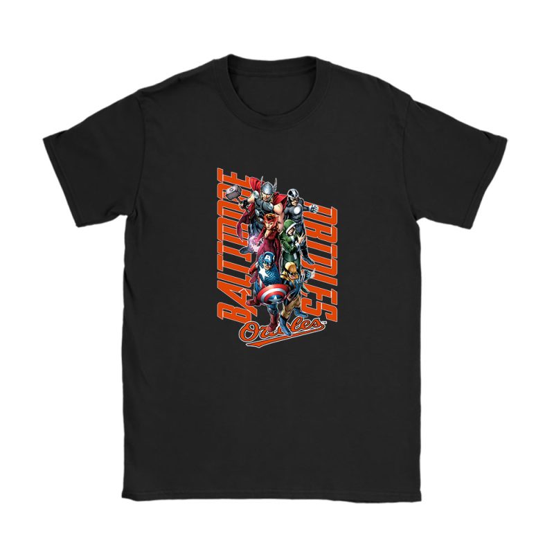 The Avengers MLB Baltimore Orioles Unisex T-Shirt Cotton Tee TAT10195