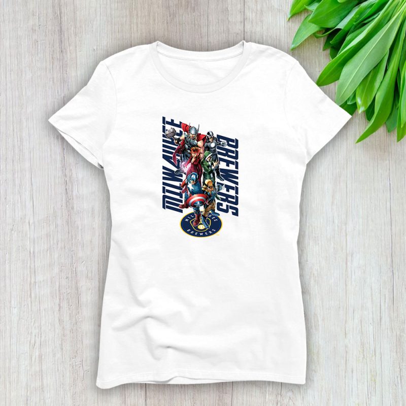 The Avengers MLB Milwaukee Brewers Lady T-Shirt Women Tee LTL10245