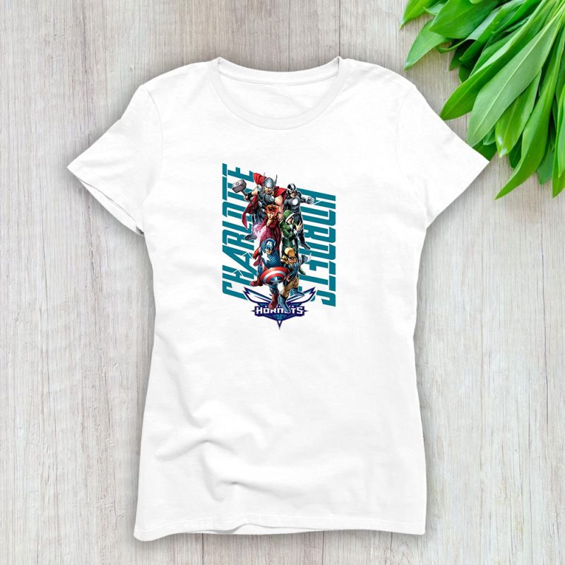 The Avengers NBA Charlotte Hornets Lady T-Shirt Women Tee LTL10208