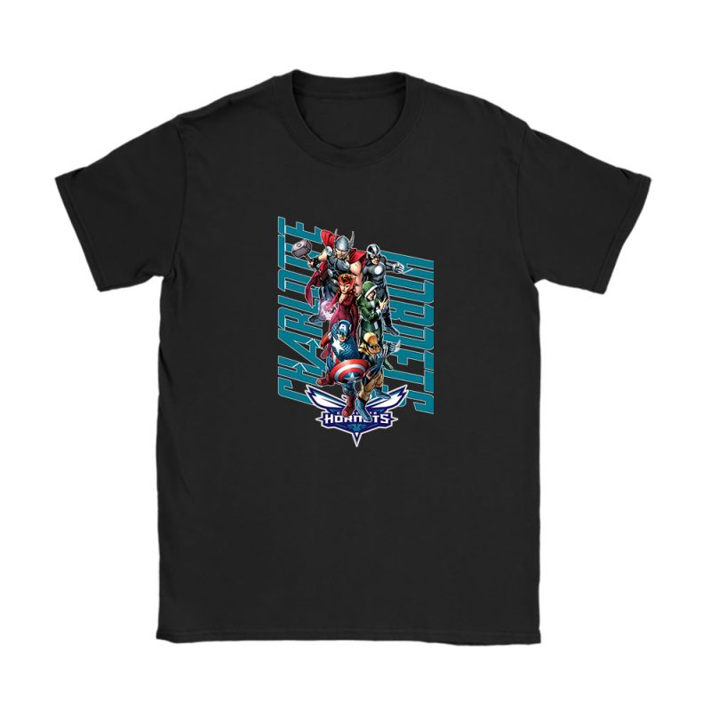 The Avengers NBA Charlotte Hornets Unisex T-Shirt Cotton Tee TAT10208