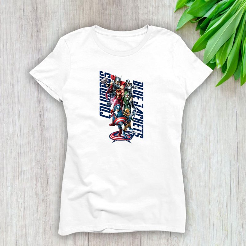 The Avengers NHL Columbus Blue Jackets Lady T-Shirt Women Tee LTL10210