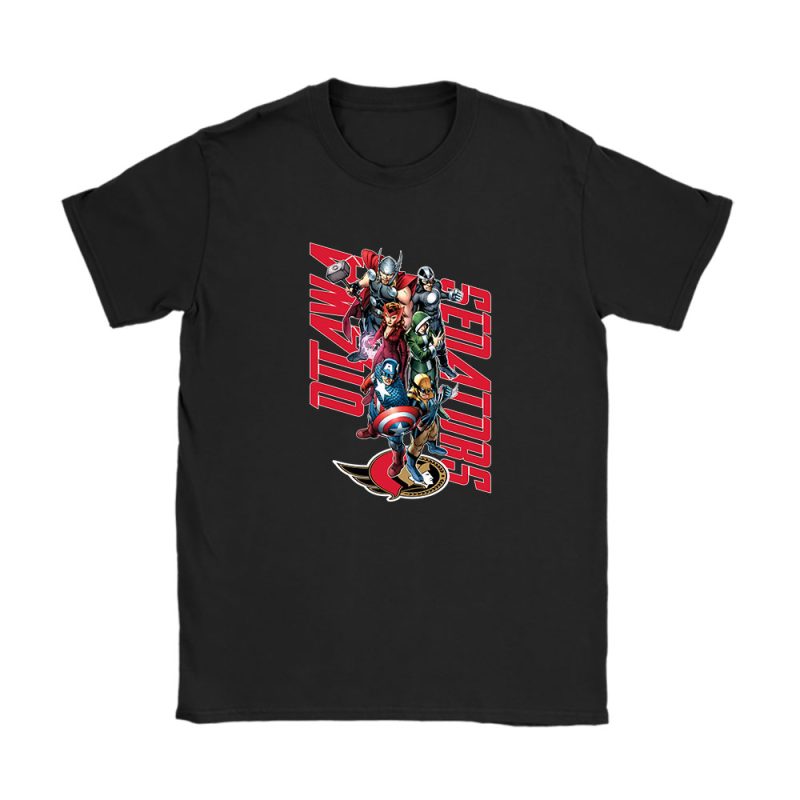 The Avengers NHL Ottawa Senators Unisex T-Shirt Cotton Tee TAT10270