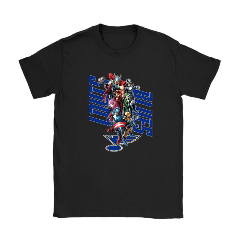 The Avengers NHL St. Louis Blues Unisex T-Shirt Cotton Tee TAT10281