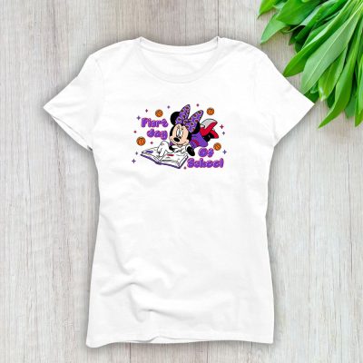 Toronto Raptors X Welcome Back To School Gift X Minnie Mouse Lady T-Shirt Women Tee LTL9427