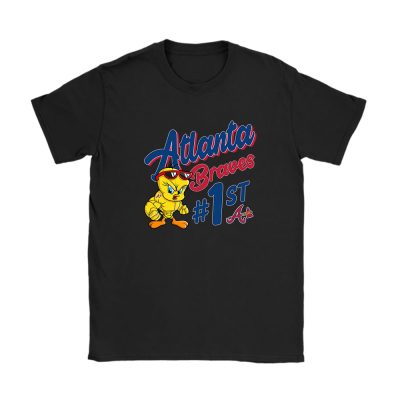 Tweety Bird X Atlanta Braves Team X MLB X Baseball Fans Unisex T-Shirt Cotton Tee TAT9682