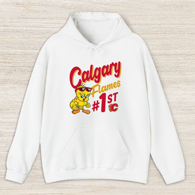 Tweety Bird X Calgary Flames Team X NHL X Hockey Fan Unisex Hoodie TAH9780