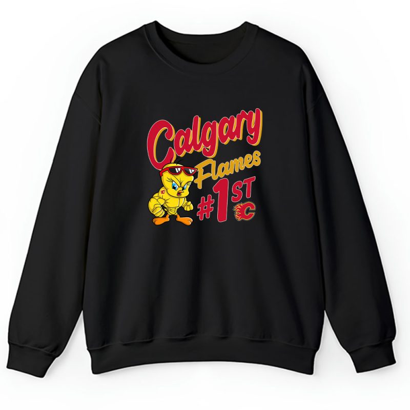 Tweety Bird X Calgary Flames Team X NHL X Hockey Fan Unisex Sweatshirt TAS9780