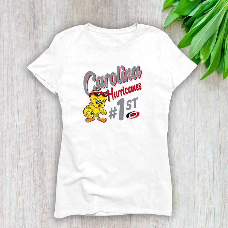 Tweety Bird X Carolina Hurricanes Team X NHL X Hockey Fan Lady T-Shirt Women Tee LTL9777