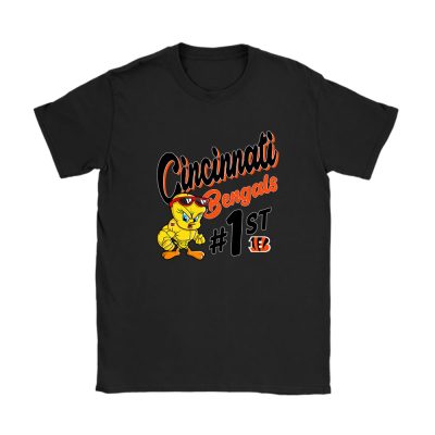 Tweety Bird X Cincinnati Bengals Team NFL American Football Unisex T-Shirt Cotton Tee TAT9748