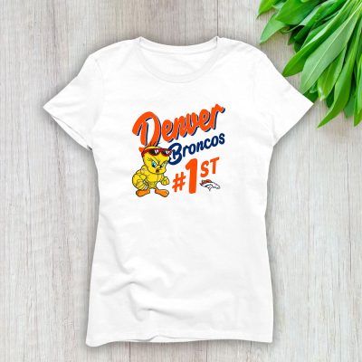 Tweety Bird X Denver Broncos Team NFL American Football Lady T-Shirt Women Tee LTL9750