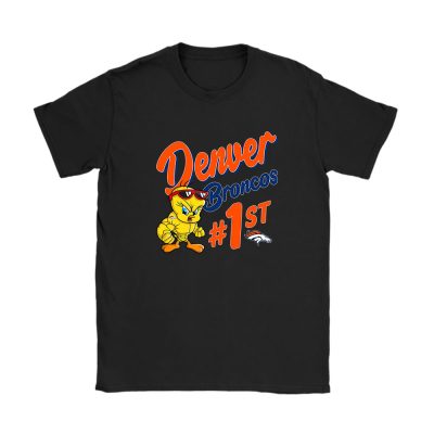 Tweety Bird X Denver Broncos Team NFL American Football Unisex T-Shirt Cotton Tee TAT9750