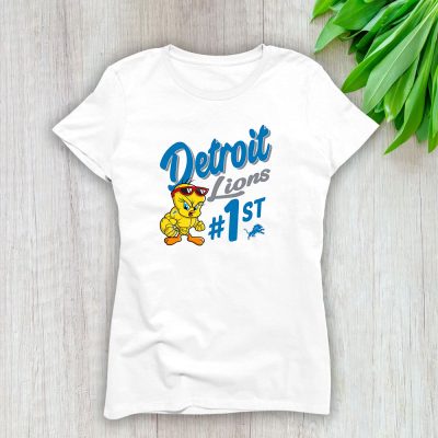 Tweety Bird X Detroit Lions Team NFL American Football Lady T-Shirt Women Tee LTL9751