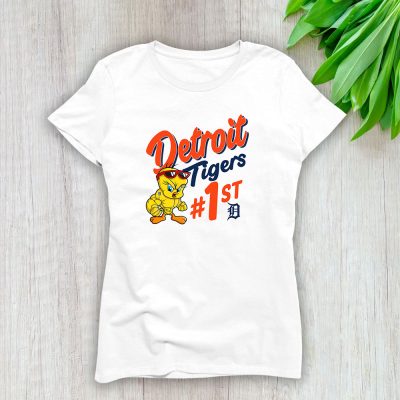 Tweety Bird X Detroit Tigers Team X MLB X Baseball Fans Lady T-Shirt Women Tee LTL9691