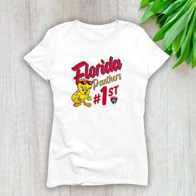 Tweety Bird X Florida Panthers Team X NHL X Hockey Fan Lady T-Shirt Women Tee LTL9784