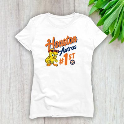 Tweety Bird X Houston Astros Team X MLB X Baseball Fans Lady T-Shirt Women Tee LTL9692