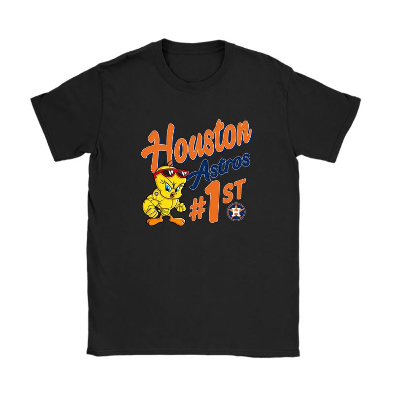 Tweety Bird X Houston Astros Team X MLB X Baseball Fans Unisex T-Shirt Cotton Tee TAT9692