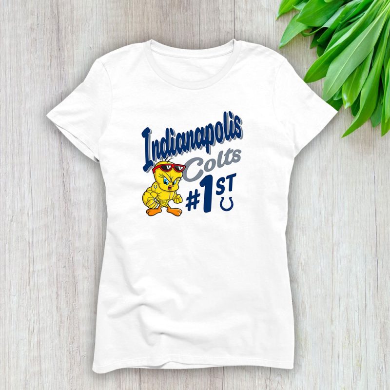 Tweety Bird X Indianapolis Colts Team NFL American Football Lady T-Shirt Women Tee LTL9754