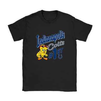 Tweety Bird X Indianapolis Colts Team NFL American Football Unisex T-Shirt Cotton Tee TAT9754