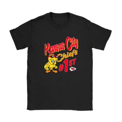 Tweety Bird X Kansas City Chiefs Team NFL American Football Unisex T-Shirt Cotton Tee TAT9756