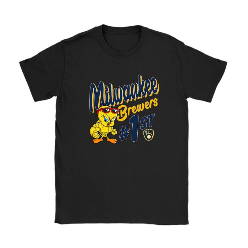 Tweety Bird X Milwaukee Brewers Team X MLB X Baseball Fans Unisex T-Shirt Cotton Tee TAT9697