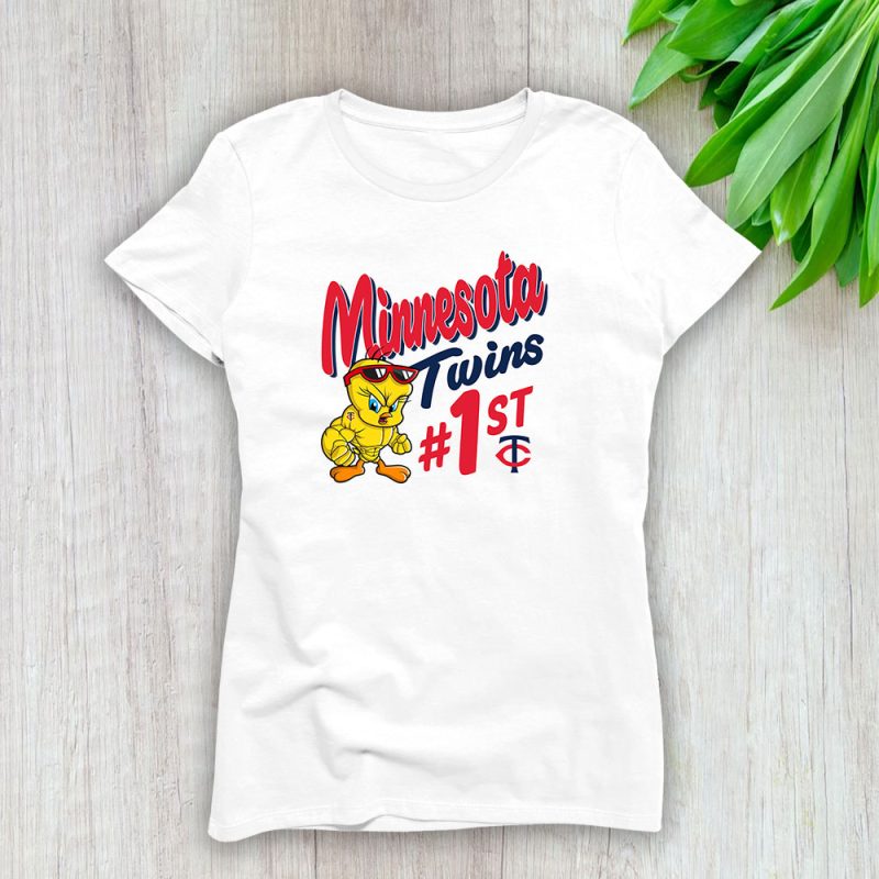 Tweety Bird X Minnesota Twins Team X MLB X Baseball Fans Lady T-Shirt Women Tee LTL9698