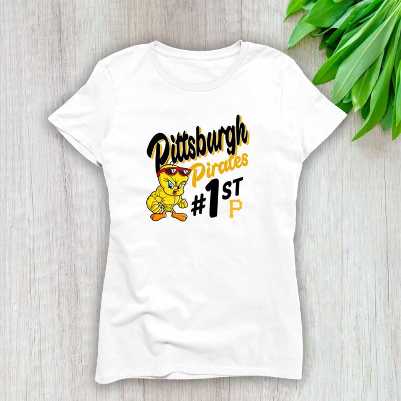 Tweety Bird X Pittsburgh Pirates Team X MLB X Baseball Fans Lady T-Shirt Women Tee LTL9702