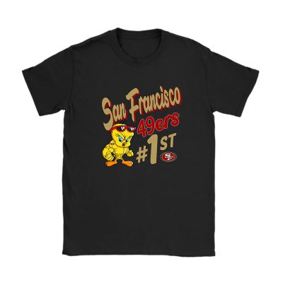 Tweety Bird X San Francisco 49ers Team NFL American Football Unisex T-Shirt Cotton Tee TAT9769