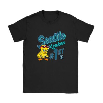 Tweety Bird X Seattle Kraken Team X NHL X Hockey Fan Unisex T-Shirt Cotton Tee TAT9796