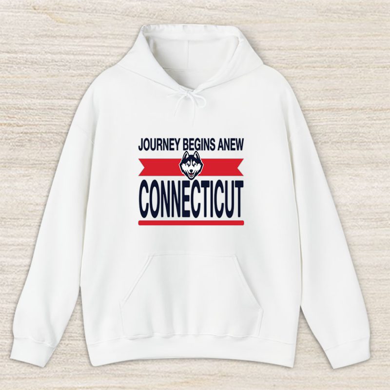 University Of Connecticut Huskies X Schools Back X Journey Begins Anew Unisex Hoodie TAH10759