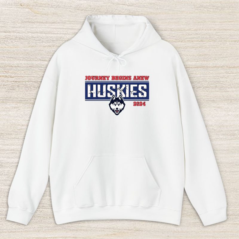 University Of Connecticut Huskies X Schools Back X Journey Begins Anew Unisex Hoodie TAH10762