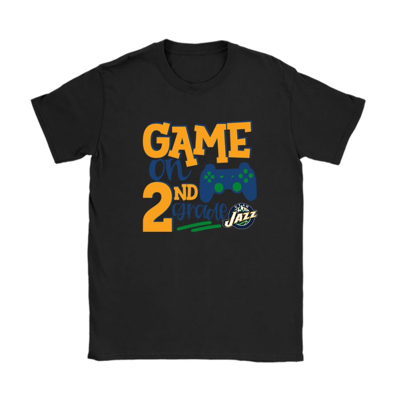 Utah Jazz X Game On X Custom Number Grade Unisex T-Shirt Cotton Tee TAT10614