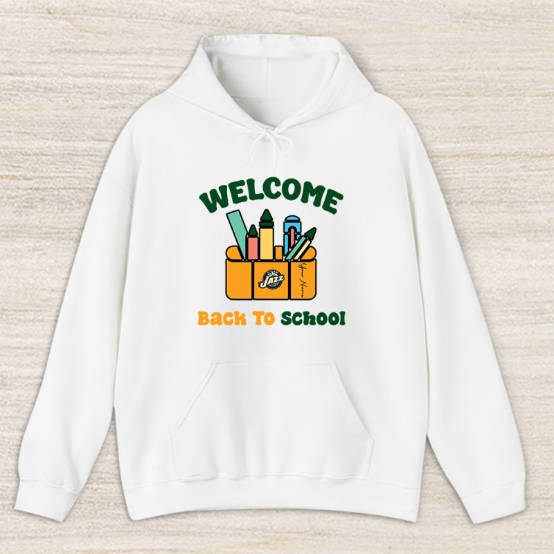 Utah Jazz X Welcome Back To School X Custom Name Unisex Hoodie TAH10615