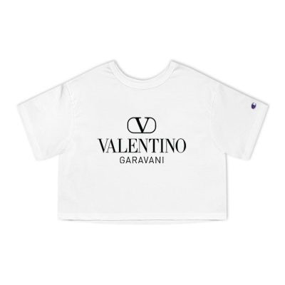 Valentino Garavani Luxury Logo Champion Lady Crop-Top T-Shirt CTB2394