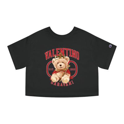 Valentino Garavani Teddy Bear Champion Lady Crop-Top T-Shirt CTB2412