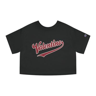 Valentino Luxury Logo Champion Lady Crop-Top T-Shirt CTB2383