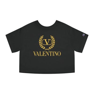 Valentino Luxury Logo Champion Lady Crop-Top T-Shirt CTB2413